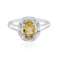 Bague en argent et Béryl jaune