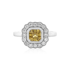 Bague en argent et Zircon jaune