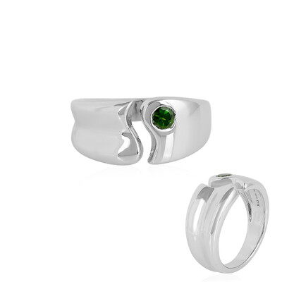 Bague en argent et Diopside de Russie (SAELOCANA)