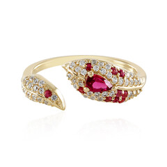 Bague en or et Rubellite