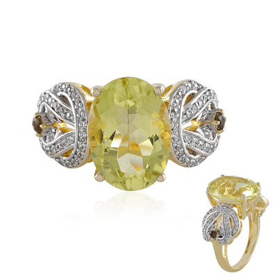 Bague en argent et Quartz citron