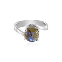 Bague en argent et Labradorite bleue de Maniry (KM by Juwelo)