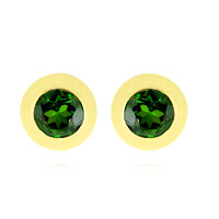 Boucles d'oreilles en argent et Diopside de Russie