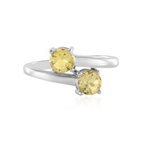 Bague en argent et Béryl jaune