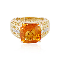 Bague en or et Citrine Madère (Ornaments by de Melo)