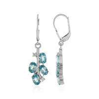 Boucles d'oreilles en argent et Zircon de Ratanakiri