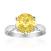 Bague en argent et Fluorite jaune