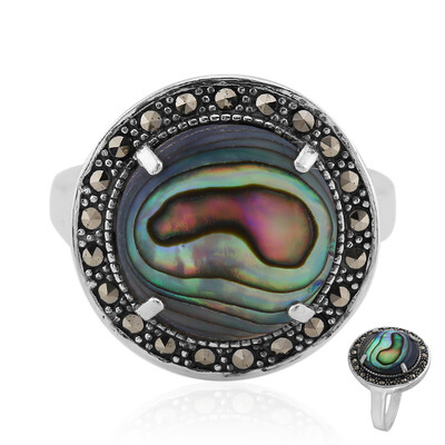 Bague en argent et Coquillage d'Abalone