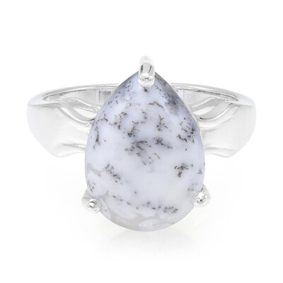 Bague en argent et Agate dendritique