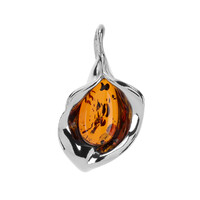 Pendentif en argent et Ambre baltique