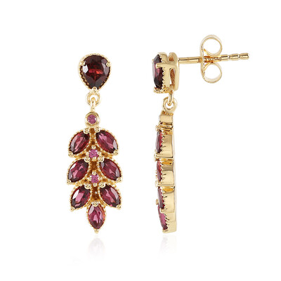 Boucles d'oreilles en argent et Grenat Rhodolite