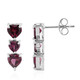 Boucles d'oreilles en argent et Grenat Rhodolite