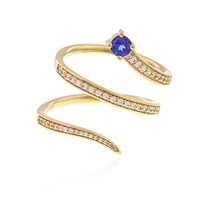 Bague en or et Tanzanite AAA (de Melo)