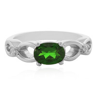 Bague en argent et Diopside de Russie