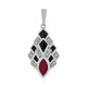 Pendentif en argent et Rubis