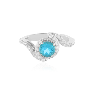 Bague en argent et Topaze Paraiba