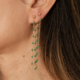 Boucles d'oreilles en argent et Onyx vert (M de Luca)