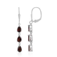 Boucles d'oreilles en argent et Grenat