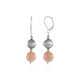 Boucles d'oreilles en argent et Opale rose