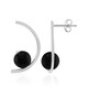 Boucles d'oreilles en argent et Onyx noir