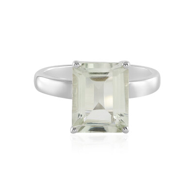 Bague en argent et Améthyste verte