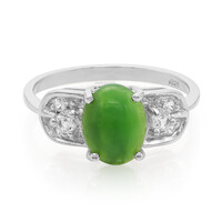 Bague en argent et Chrysoprase impériale