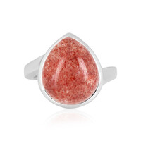 Bague en argent et Quartz Fraise