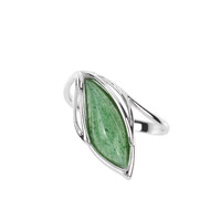 Bague en argent et Quartz vert