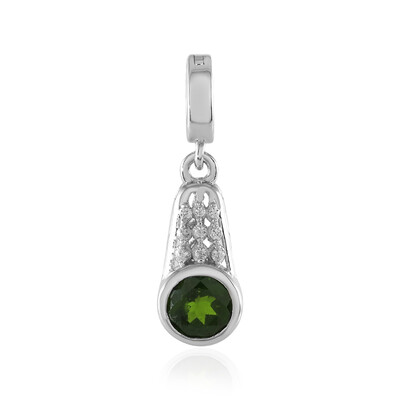 Pendentif en argent et Diopside de Russie