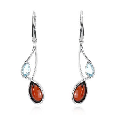 Boucles d'oreilles en argent et Ambre baltique (dagen)