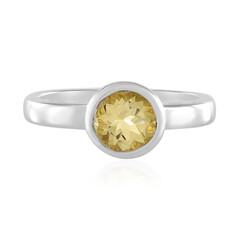 Bague en argent et Béryl jaune