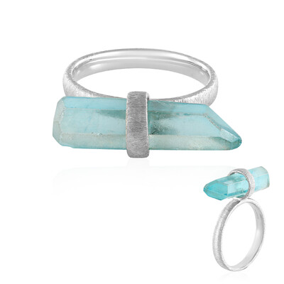 Bague en argent et Quartz bleu ciel (MONOSONO COLLECTION)