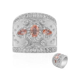 Bague en argent et Saphir Padparadscha (Dallas Prince Designs)