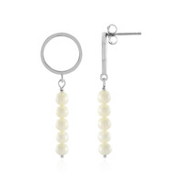 Boucles d'oreilles en argent et Perle blanche de culture d'eau douce