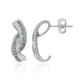 Boucles d'oreilles en argent et Topaze bleu de Londres