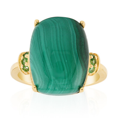 Bague en argent et Malachite