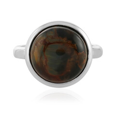 Bague en argent et Pietersite dorée