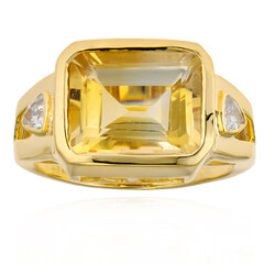 Bague en argent et Citrine multicolore