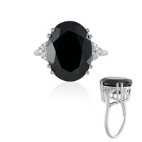 Bague en argent et Spinelle noir