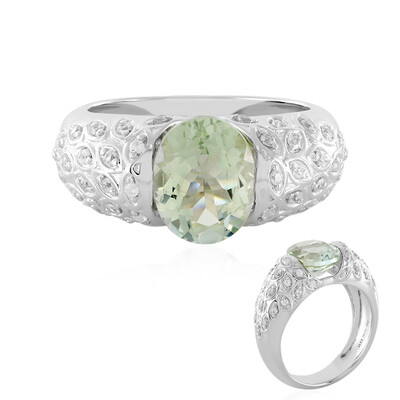 Bague en argent et Améthyste verte (SAELOCANA)