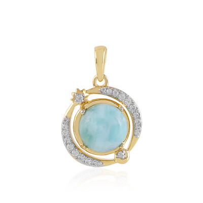 Pendentif en argent et Larimar