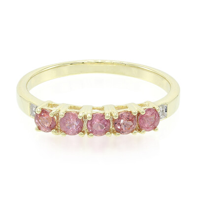 Bague en or et Saphir Padparadscha non chauffé