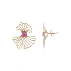 Boucles d'oreilles en or et Saphir rose de Madagascar (Ornaments by de Melo)