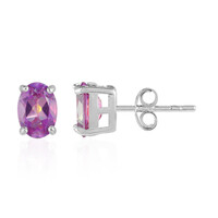 Boucles d'oreilles en argent et Topaze mystique fuchsia