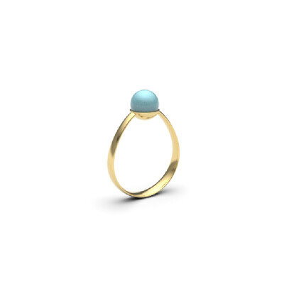 Bague en argent et Larimar