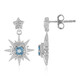 Boucles d'oreilles en argent et Topaze bleu Suisse