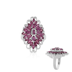 Bague en argent et Grenat Rhodolite