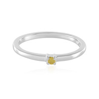 Bague en argent et Diamant jaune I3