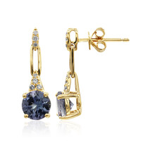 Boucles d'oreilles en or et Tanzanite non chauffée (CIRARI)