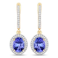 Boucles d'oreilles en or et Tanzanite (SUHANA)